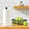 mDesign Modern Marble Stand Up Paper Towel Roll Holder, Dispenser